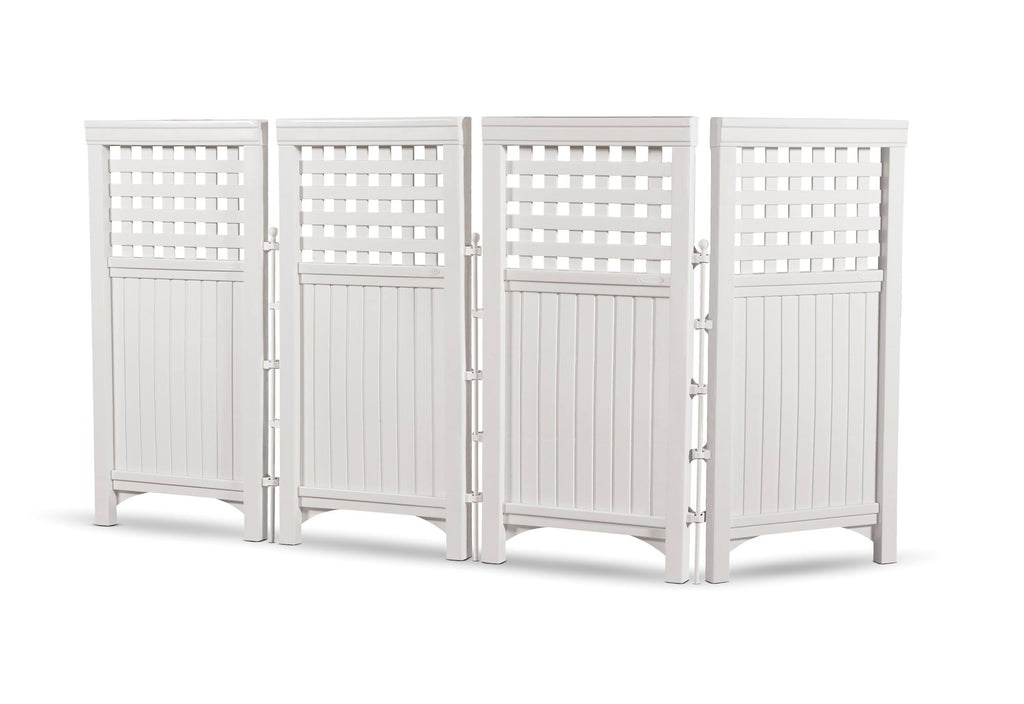 White 4-Piece Outdoor Screen Enclosure Set G485