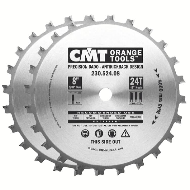 Precision Dado Set 6-Inch x 20 Teeth with 5/8-Inch Bore R822
