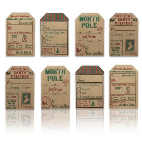 Kraft Gift Tag Stickers, 2 x 3 Inch, Roll of 100 F934