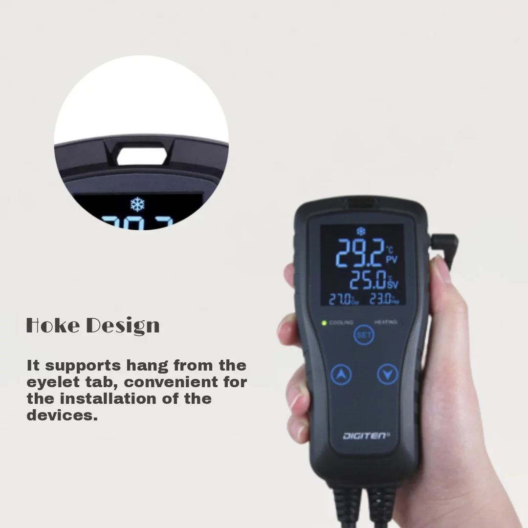 2-Stage Temperature Controller Thermostat Outlet 110V 10A I291015
