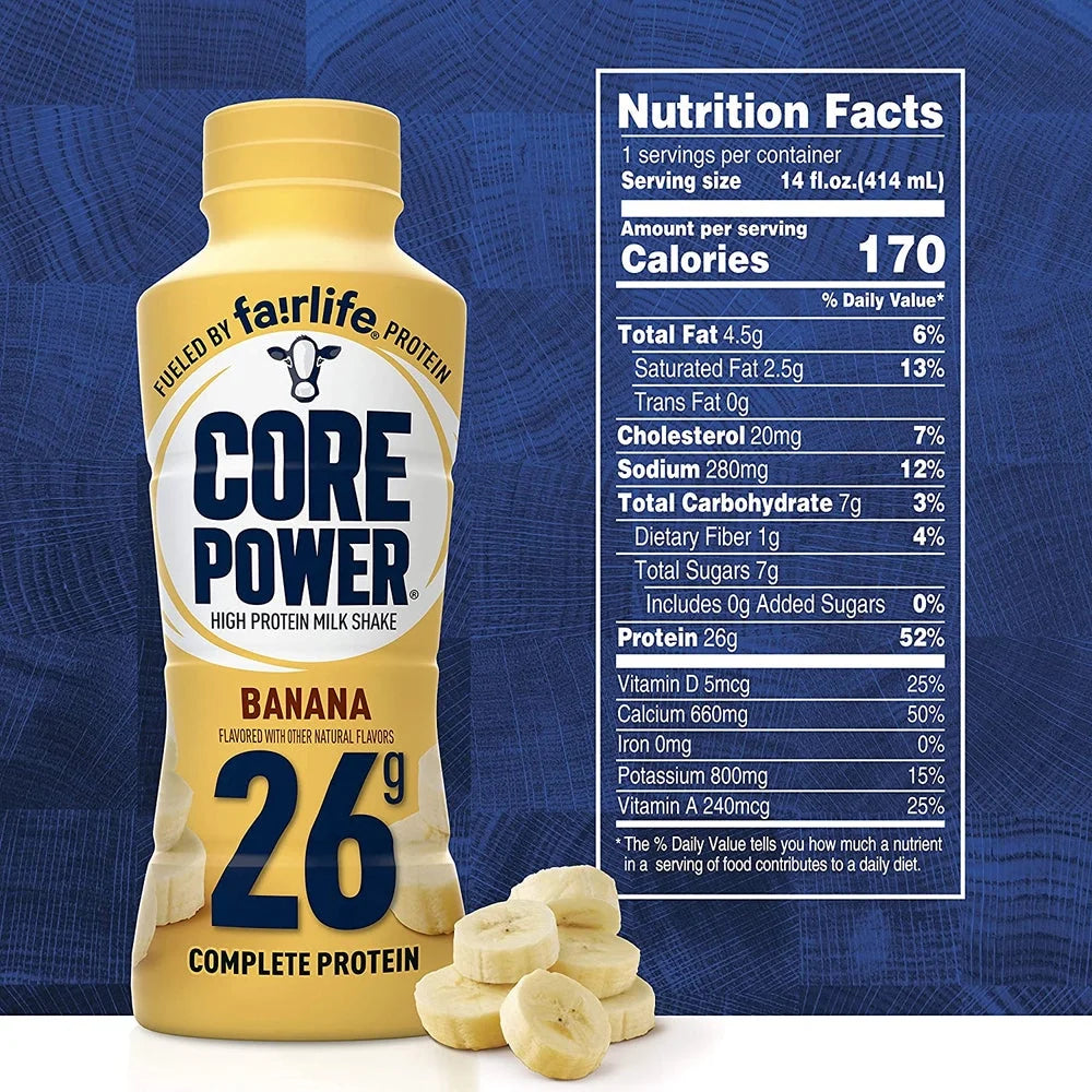 Banana & Strawberry Banana Protein Shakes 24 Bottle Pack V536956