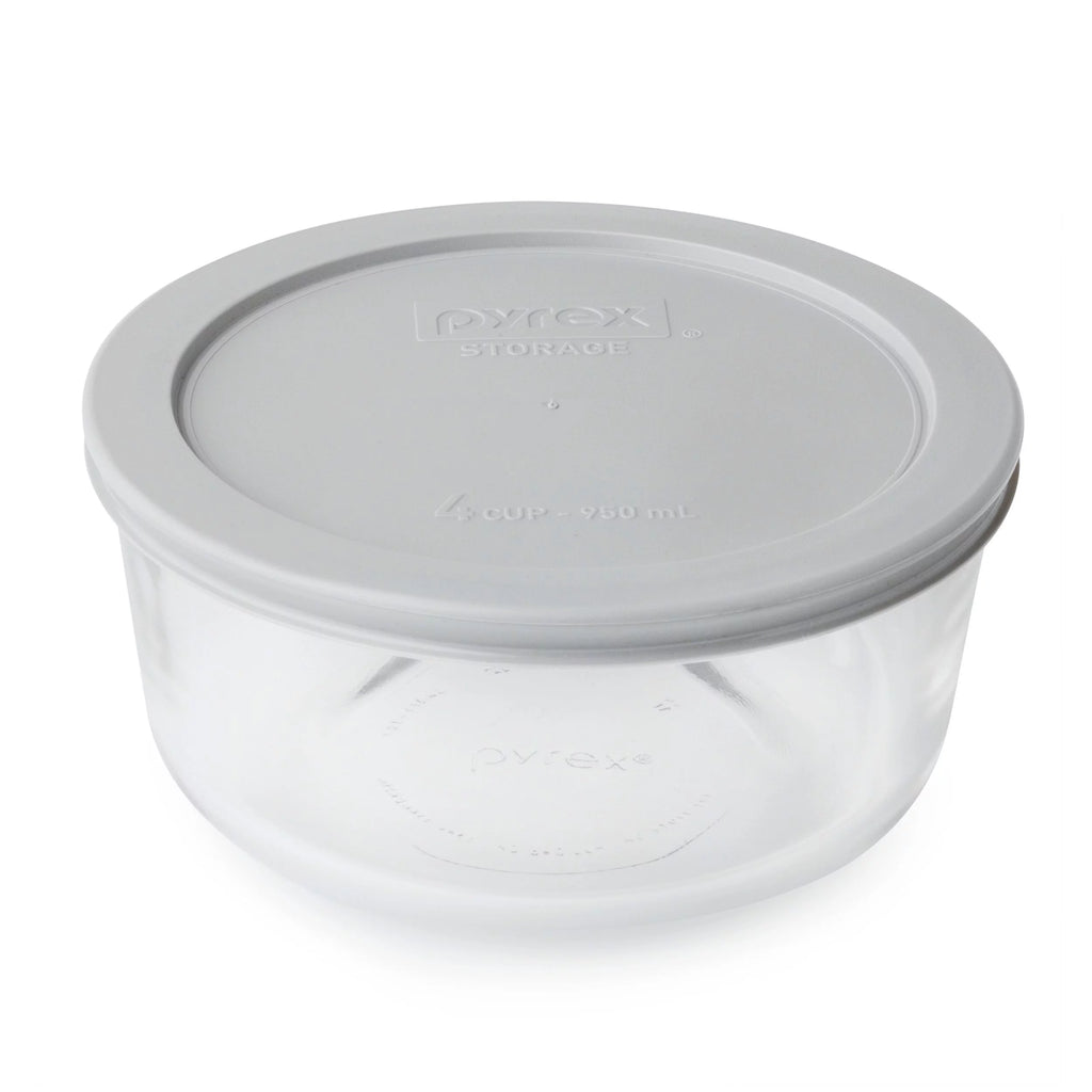 Clear Glass 4-Cup Food Storage Bowl with Lid X5318