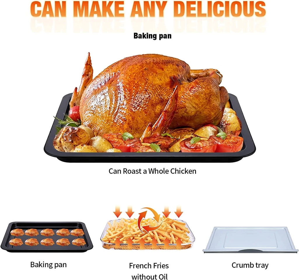 10 Quart Black Air Fryer Toaster Oven C92892