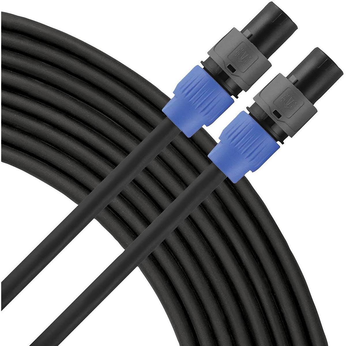 12g Speaker Cable Speakon to 50 ft Black Y405