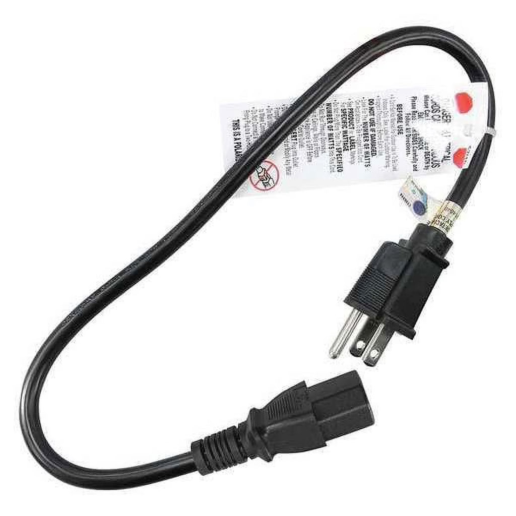 2PC Power Cord, 5-15P, SJT, 2 ft., Blk, 13A, 16/3 I554