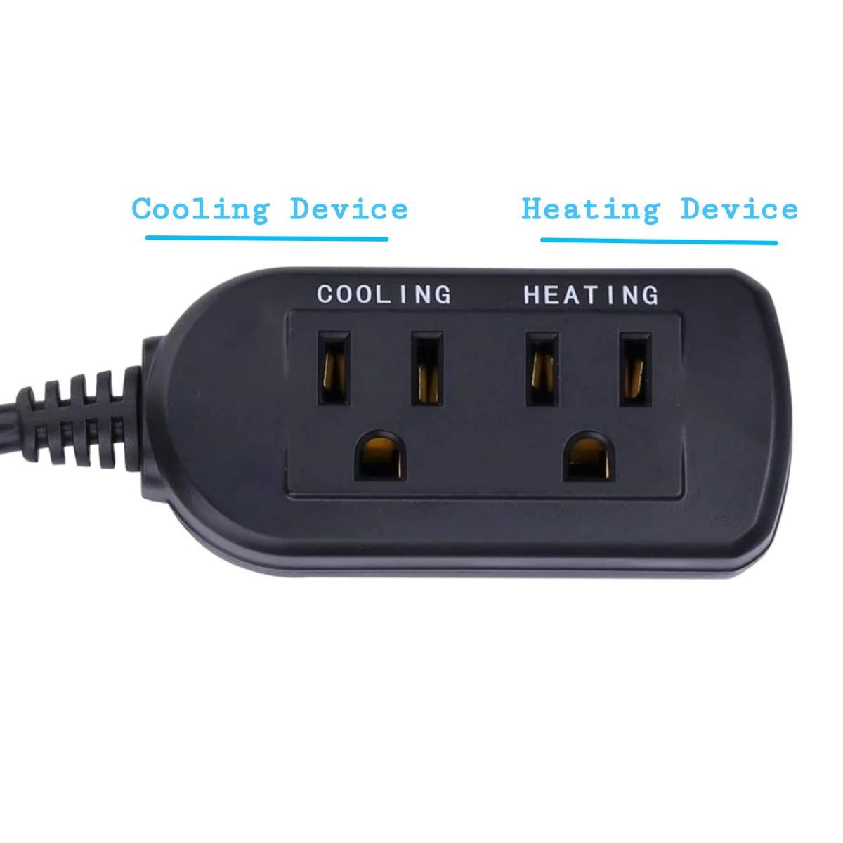 2-Stage Temperature Controller Thermostat Outlet 110V 10A I291015