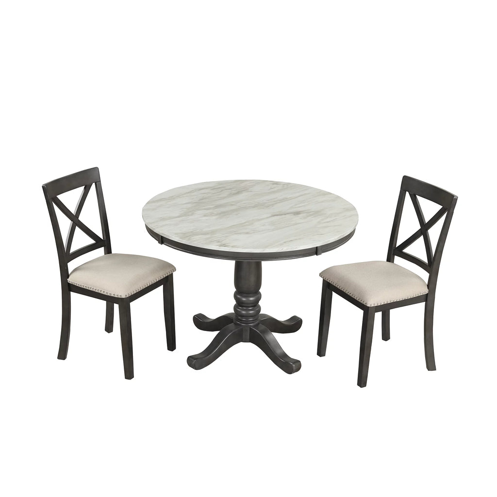 5 Piece Solid Wood Dining Room Set with 4 Chairs E3423