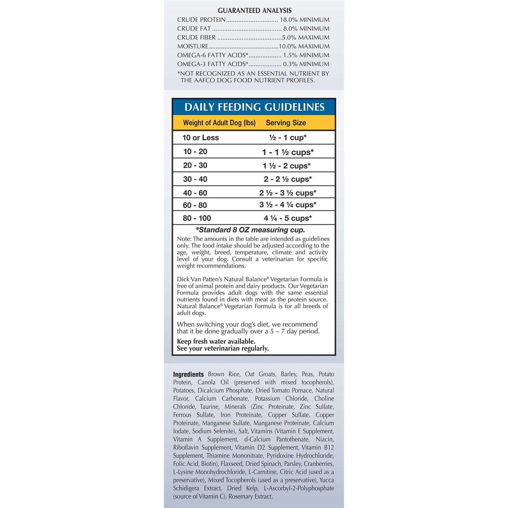 Vegetarian Recipe Dry Dog Food C628127