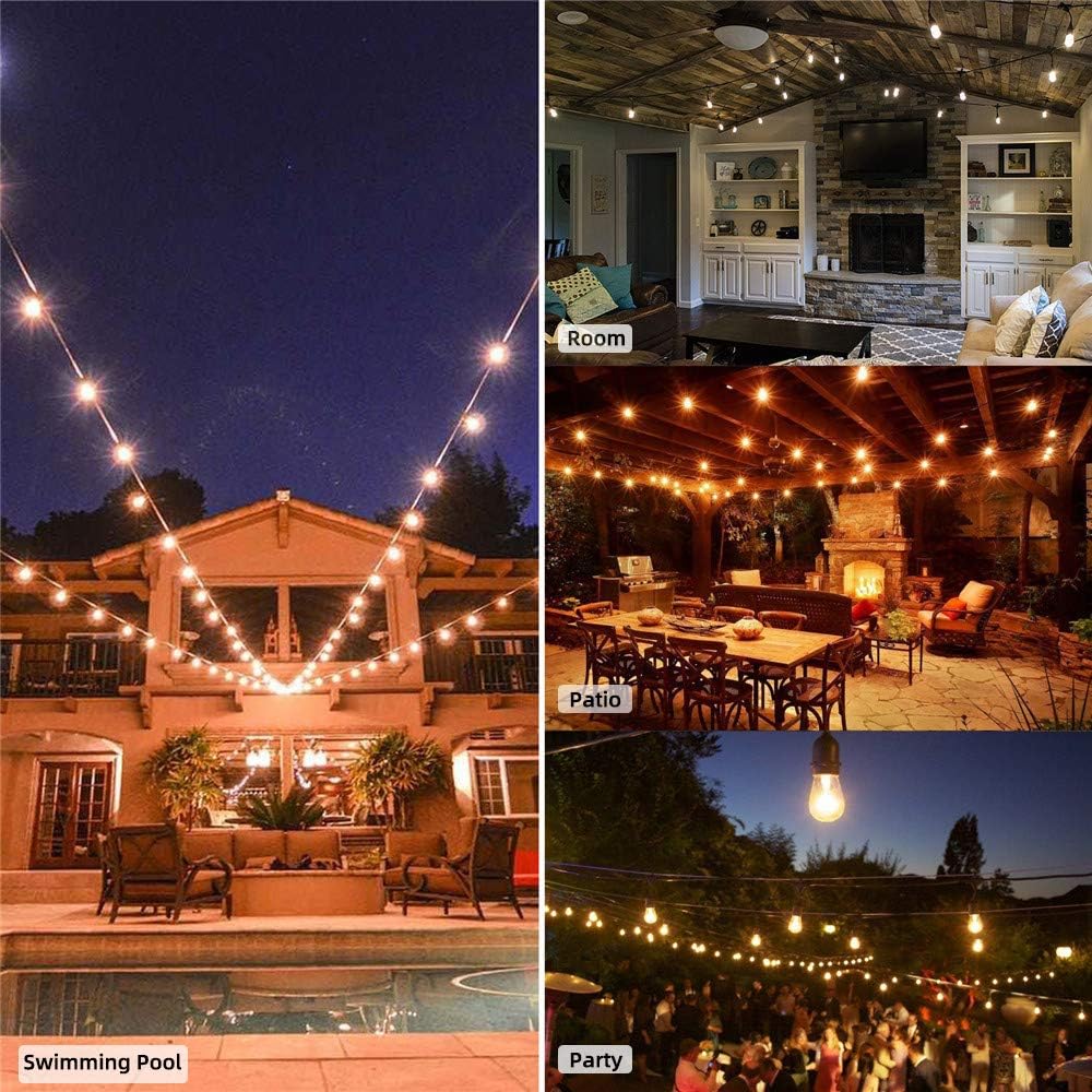 105FT Warm White S14 Shatterproof Outdoor String Lights B1173