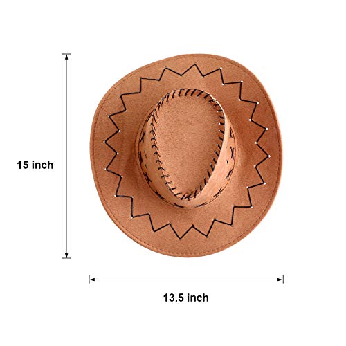 6 Set Western Cowboy Hat with Bandanna V1197