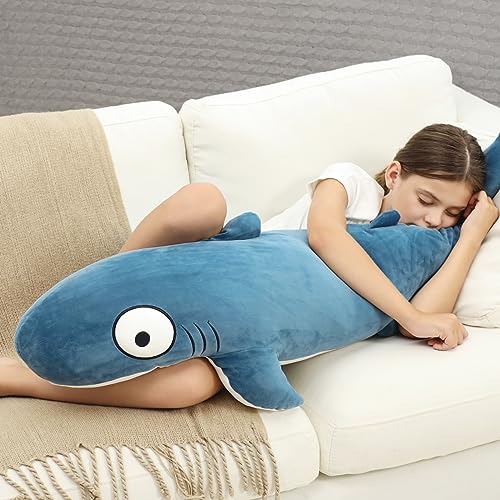 Blue 32” Shark Plush Stuffed Animal Z6152