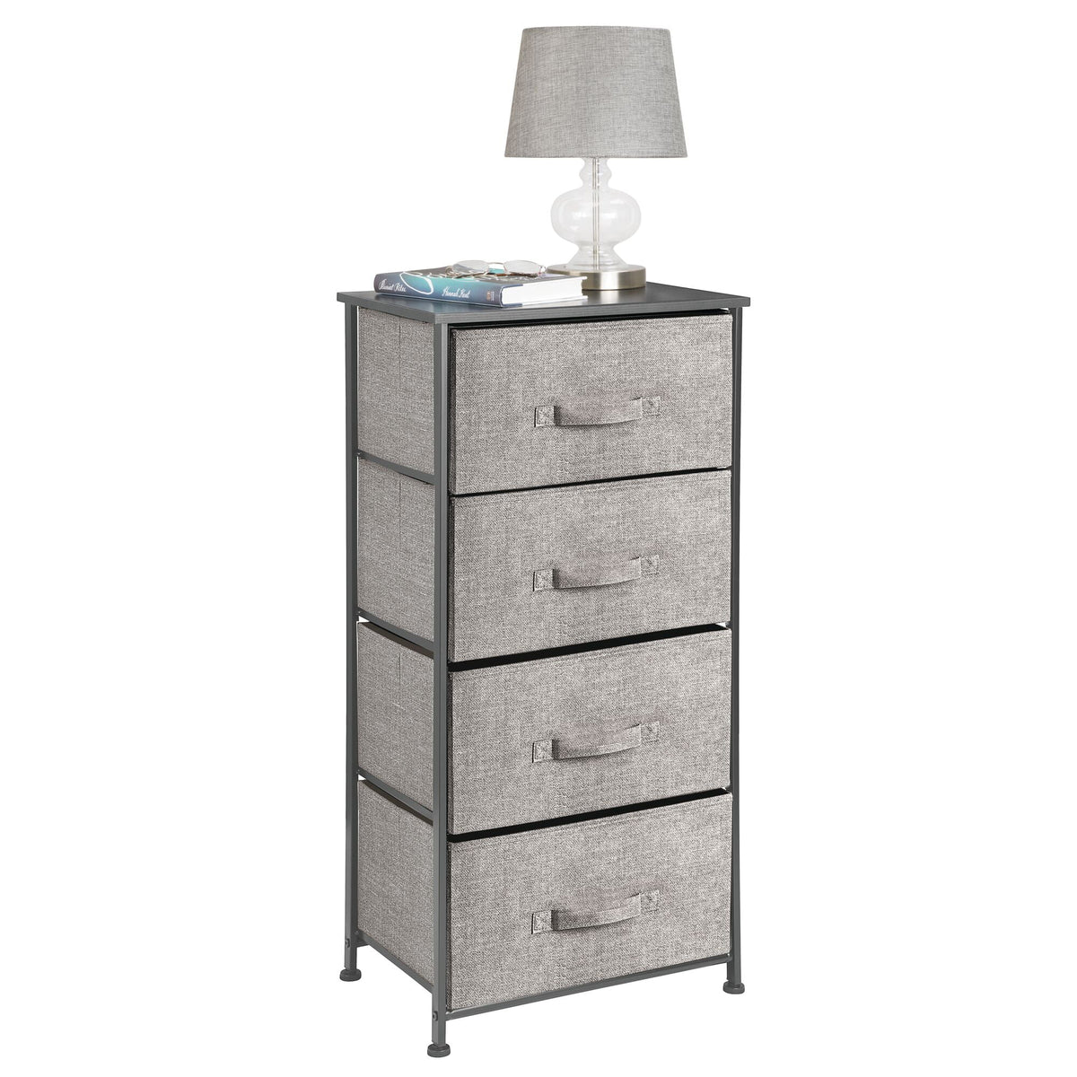 Tall Dresser Storage Tower with 4 Fabric Drawers S44764