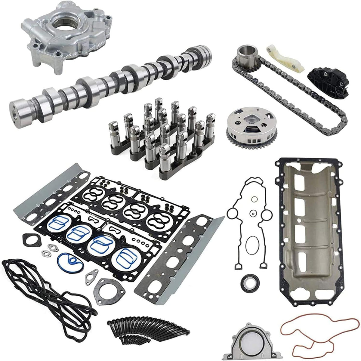 Camshaft Lifter Kit with Water Pump Timing Chain Kit for Dodge Ram 1500 5.7L V8 HEMI 2009-2019 X578