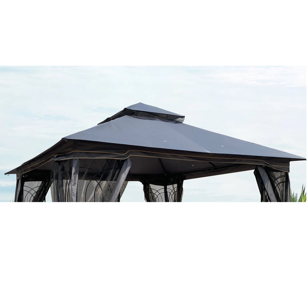 Gray Patio Gazebo Replacement Canopy Top W266194
