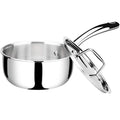 Whole-Clad Tri-Ply Stainless Steel Saucepan with Lid, 1.6 Quart G681997