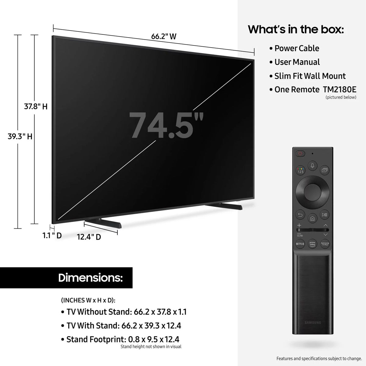 75 Class QLED 4K Smart TV M631