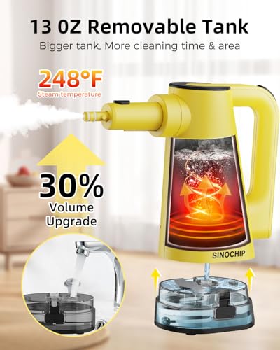 Steam Mop with 7-in-1 Attachments, 13OZ Water Tank, 23ft Power Cord G8288