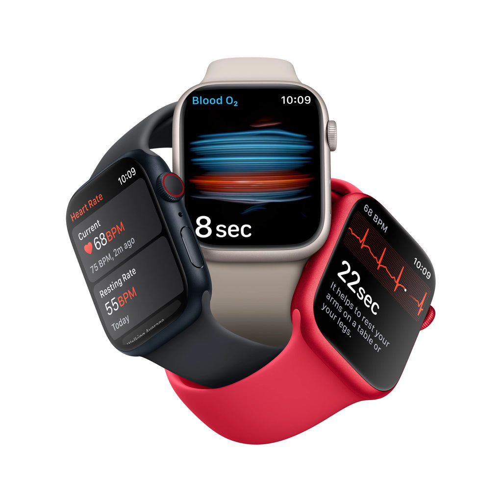 Silver 41mm Aluminum Case Smartwatch with White Sport Band U263